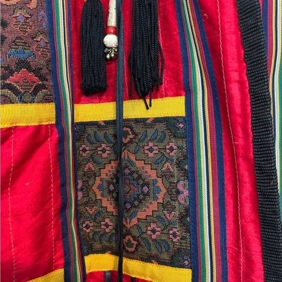 Bold Red and Yellow Ethnic-Inspired Jacket - Picture 6 of 9